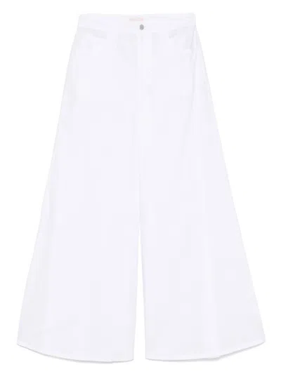 Liu •jo Liu Jo Wide-leg Denim Jeans With Classic Five-pocket Styling In White