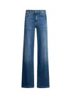 Liu •jo Wide-leg Denim Trousers With Classic Blue Wash In Blue