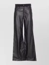 Liu •jo Wide Leg Faux Leather Trousers With Pockets In Black