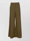 Liu •jo Wide-leg Flared Trousers With Back And Side Pockets