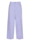 Liu •jo Trousers Flared Wide-leg 5 Pockets In Purple