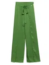 Liu •jo Wide-leg Trousers In Green