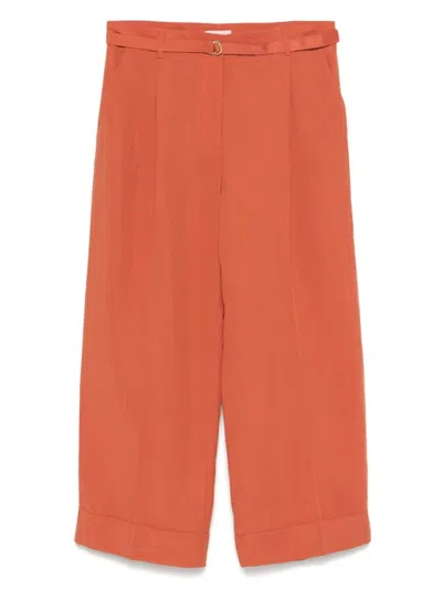Liu •jo Liu Jo Wide-leg Trousers In Carrot Orange