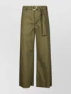Liu •jo Wide Leg Trousers Metal Detail In Green
