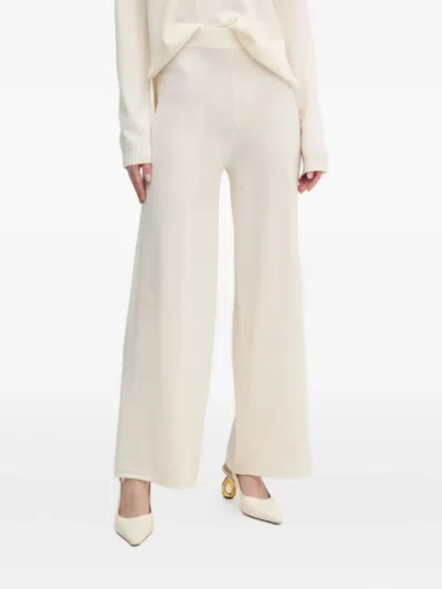 Liu •jo Wide-leg Trousers In Neutral