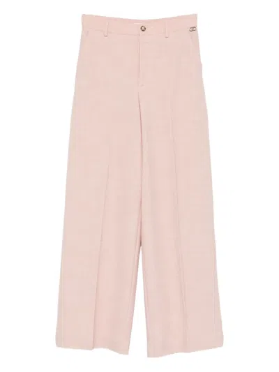 Liu •jo Wide-leg Trousers In Pink