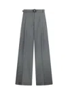 Liu •jo Wide-leg Trousers With Front Pleats In Gray