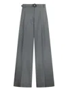 Liu •jo Wide-leg Trousers With High Waist In Gray