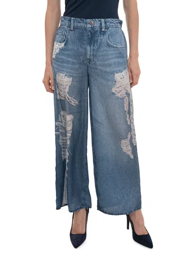 Liu •jo Wide Trousers In Light Denim