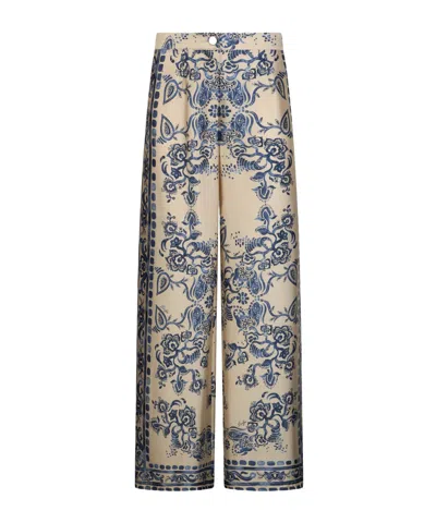 Liu •jo Wide-leg Casual Pants In Multi