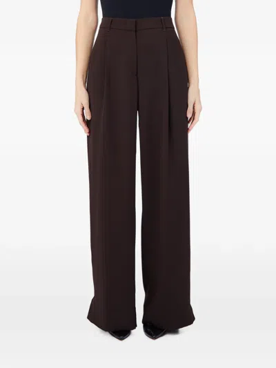 Liu •jo Wide-leg Trousers In Brown