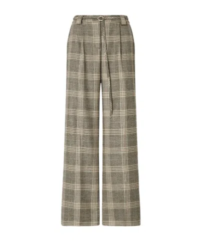 Liu •jo Wide-leg Trousers With A Belt In Brown