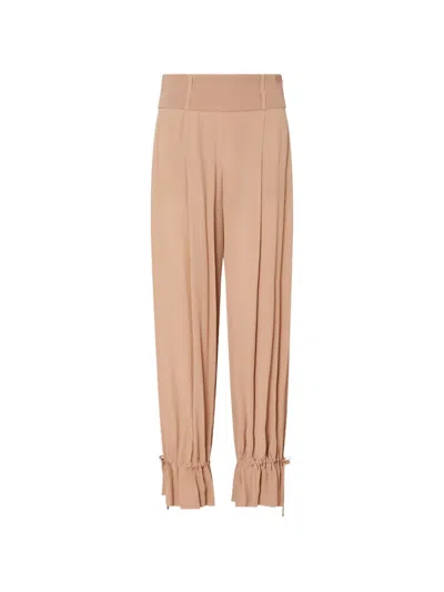 Liu •jo Wide-leg Trousers With Drawstring In Pink