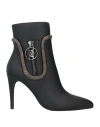 Liu •jo Woman Ankle Boots Black Size 11 Textile Fibers In Black