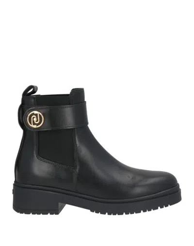 Liu •jo Woman Ankle Boots Black Size 5 Calfskin