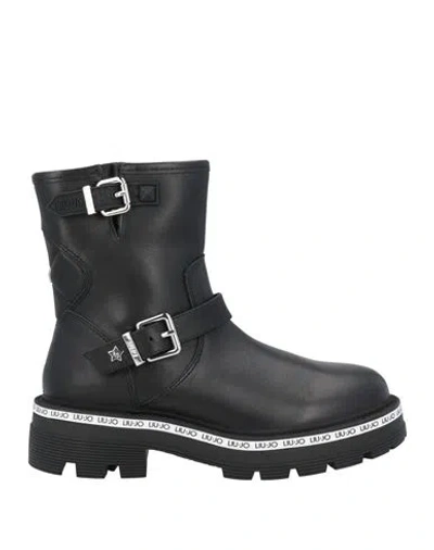 Liu •jo Woman Ankle Boots Black Size 5 Calfskin