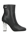 Liu •jo Woman Ankle Boots Black Size 6 Leather In Black