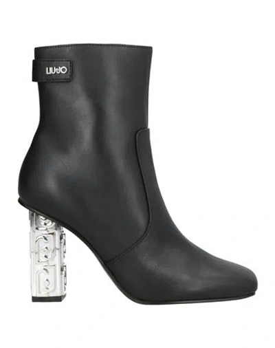 Liu •jo Woman Ankle Boots Black Size 6 Leather
