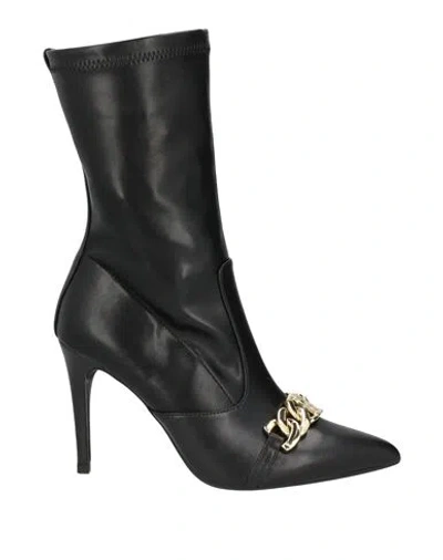 Liu •jo Woman Ankle Boots Black Size 8 Textile Fibers