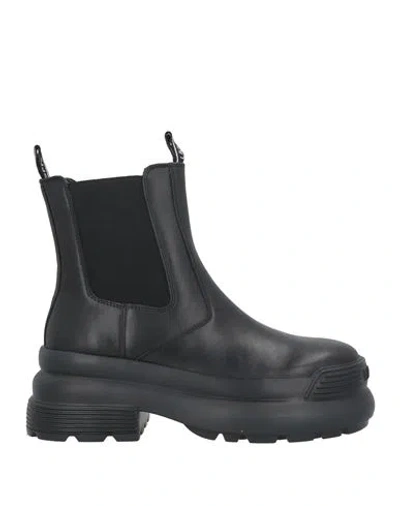 Liu •jo Woman Ankle Boots Black Size 8 Calfskin