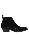 Liu •jo Woman Ankle Boots Black Size 7 Cow Leather In Black