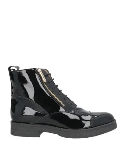 Liu •jo Woman Ankle Boots Black Size 8 Leather