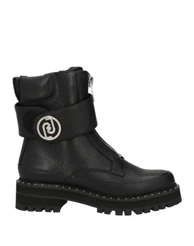 Liu •jo Woman Ankle Boots Black Size 8 Leather