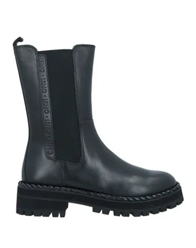 Liu •jo Woman Ankle Boots Black Size 8 Soft Leather