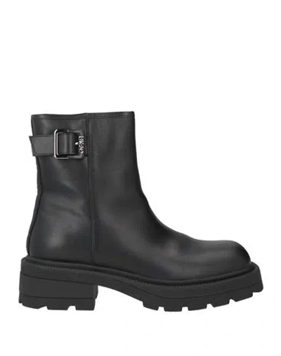Liu •jo Woman Ankle Boots Black Size 8 Textile Fibers