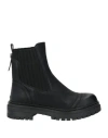 Liu •jo Woman Ankle Boots Black Size 8 Textile Fibers, Synthetic Fibers