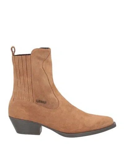 Liu •jo Woman Ankle Boots Camel Size 6 Leather In Beige