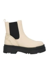 Liu •jo Woman Ankle Boots Cream Size 8 Textile Fibers In White