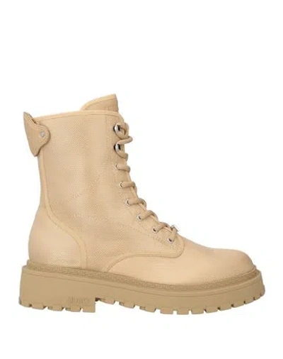 Liu •jo Woman Ankle Boots Sand Size 9 Textile Fibers In Multi