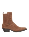 Liu •jo Woman Ankle Boots Tan Size 10 Leather In Brown