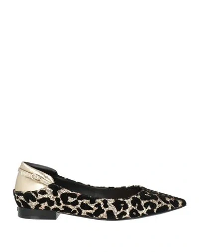 Liu •jo Woman Ballet Flats Black Size 10 Synthetic Material