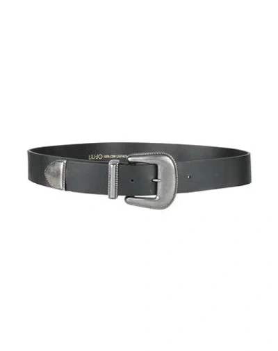 Liu •jo Woman Belt Black Size M Cow Leather