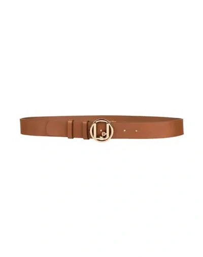 Liu •jo Woman Belt Brown Size 38 Cow Leather
