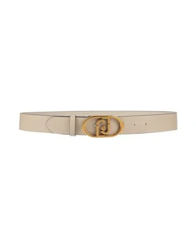 Liu •jo Woman Belt Cream Size S Leather In Neutral