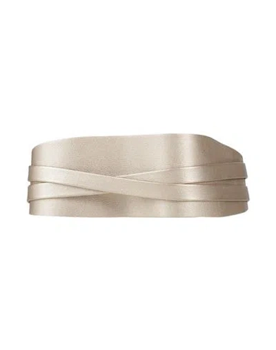 Liu •jo Woman Belt Gold Size M Textile Fibers In Neutral