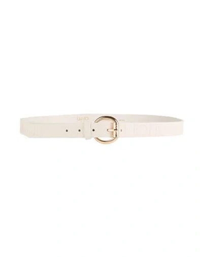 Liu •jo Woman Belt Off White Size Onesize Polyurethane, Polyester