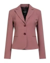 Liu •jo Woman Blazer Antique Rose Size 4 Polyester, Viscose, Elastane In Pink