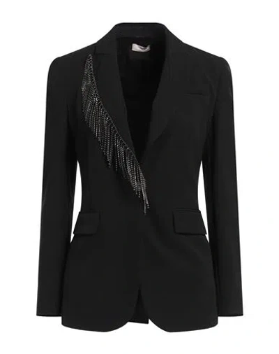 Liu •jo Crystal-embellished Blazer In Black