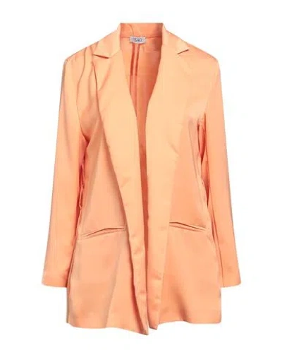 Liu •jo Woman Blazer Apricot Size 10 Polyester In Orange
