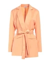 Liu •jo Woman Blazer Apricot Size 10 Polyester In Orange