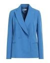 Liu •jo Woman Blazer Azure Size 4 Polyester, Elastane In Blue