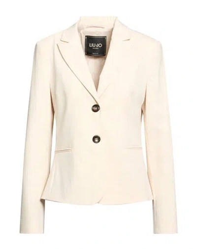 Liu •jo Woman Blazer Beige Size 10 Polyester, Viscose, Elastane In Orange