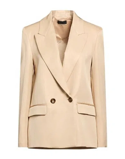 Liu •jo Woman Blazer Beige Size 4 Acetate, Polyester In Neutral