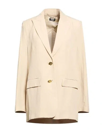 Liu •jo Woman Blazer Beige Size 6 Viscose, Linen In White