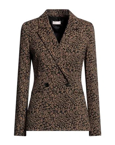 Liu •jo Woman Blazer Black Size 10 Polyester, Cotton, Polyamide, Elastane