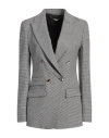 Liu •jo Woman Blazer Black Size 10 Polyester, Viscose, Wool, Polyamide, Elastane In Black